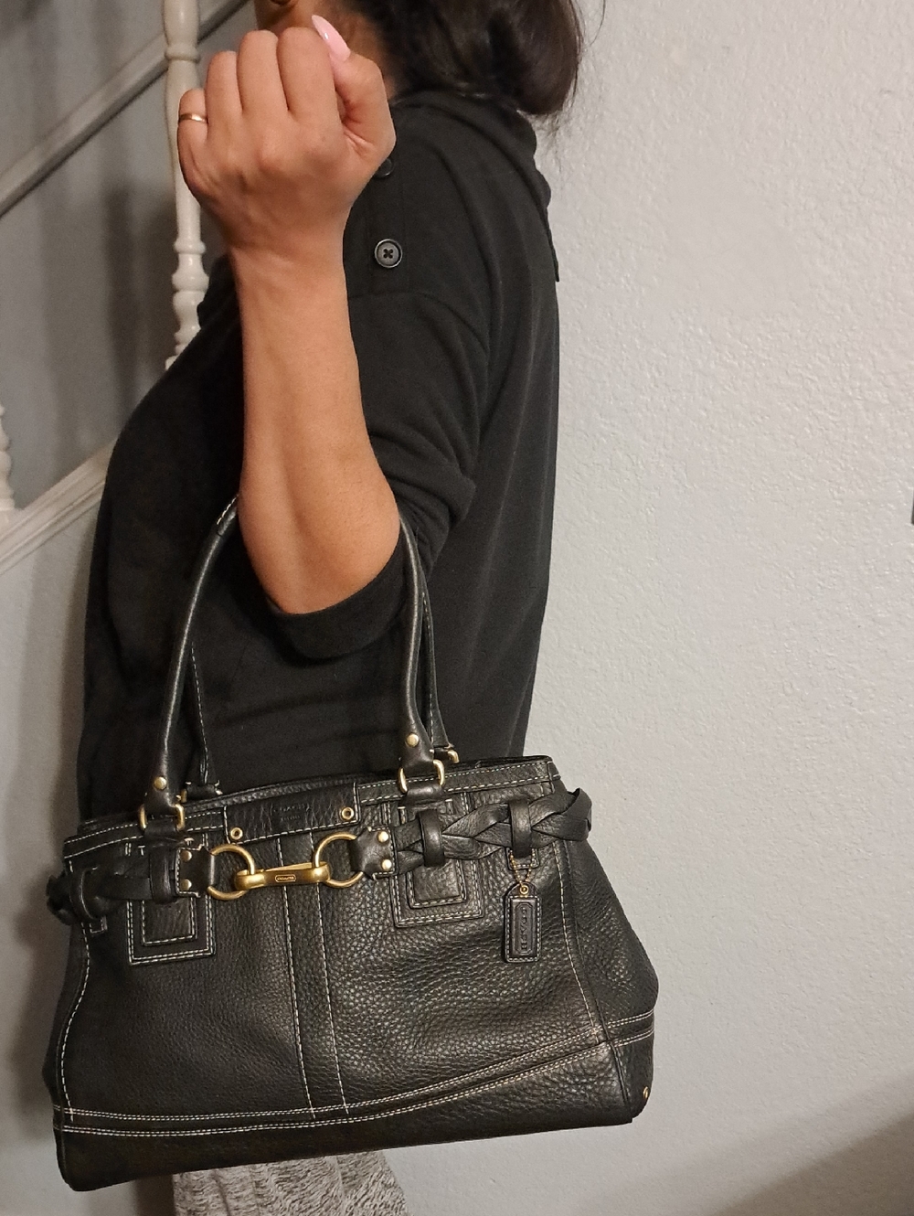 Coach Hamptons Carryall in black 2006 Clean & Beautiful💝 - Picture 4 of 11